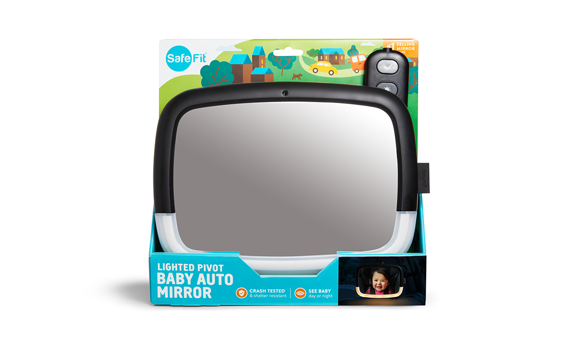 carousel image Lighted Pivot Baby Auto Mirror - 5